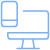 rounded icon of servers that are a light blue